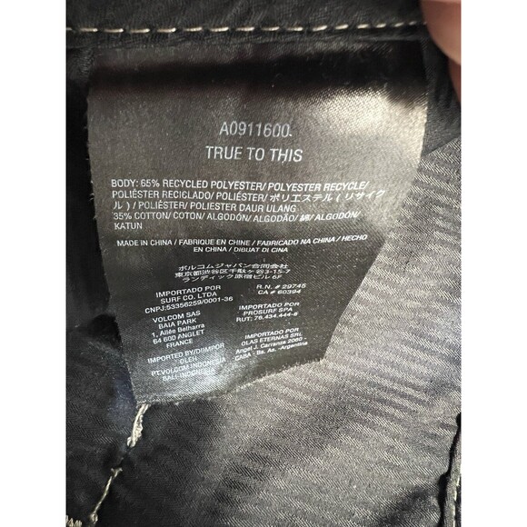 VOLCOM Frickin' Chino A091160 Men's Walking Skateboard Dark Khaki Shorts Sz. 33 - Picture 3 of 10